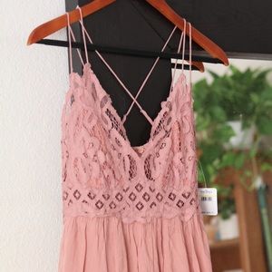 Free People FP One Adella Maxi Slip in Rose